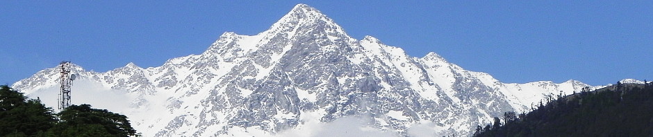 Himalayas from McLeodganj above Daramsala. 