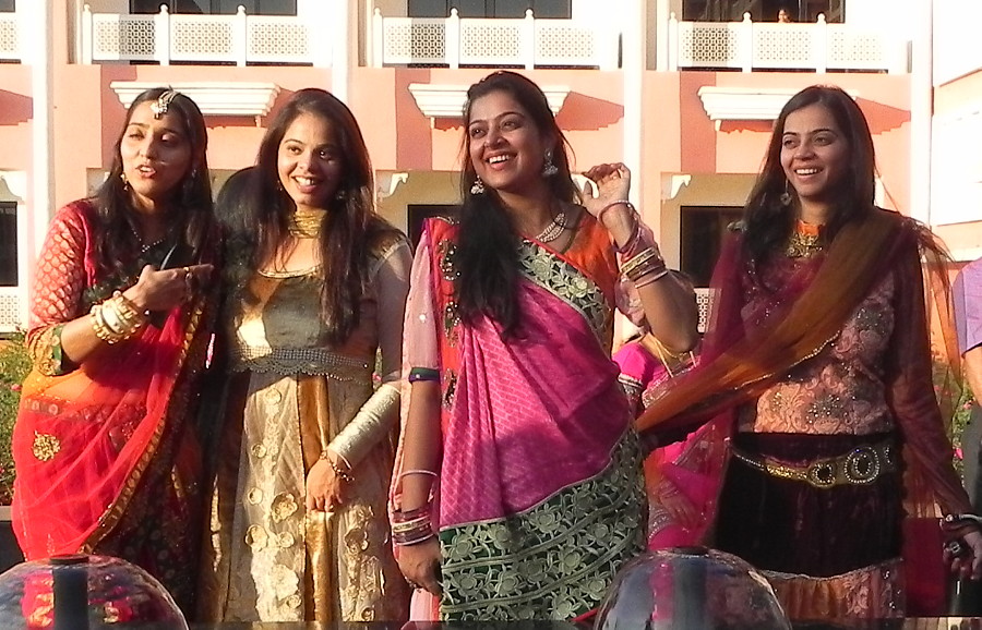 Women at Indian wedding.