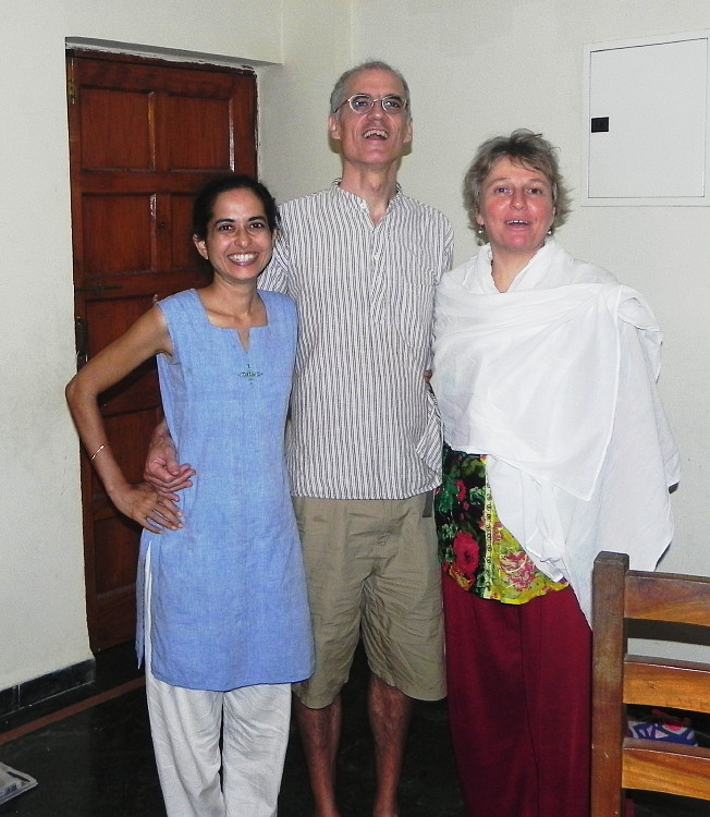Petra, Anabelle, and Martin in Panaji.