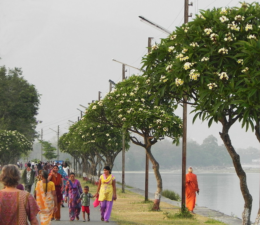 Ganga River walkway.