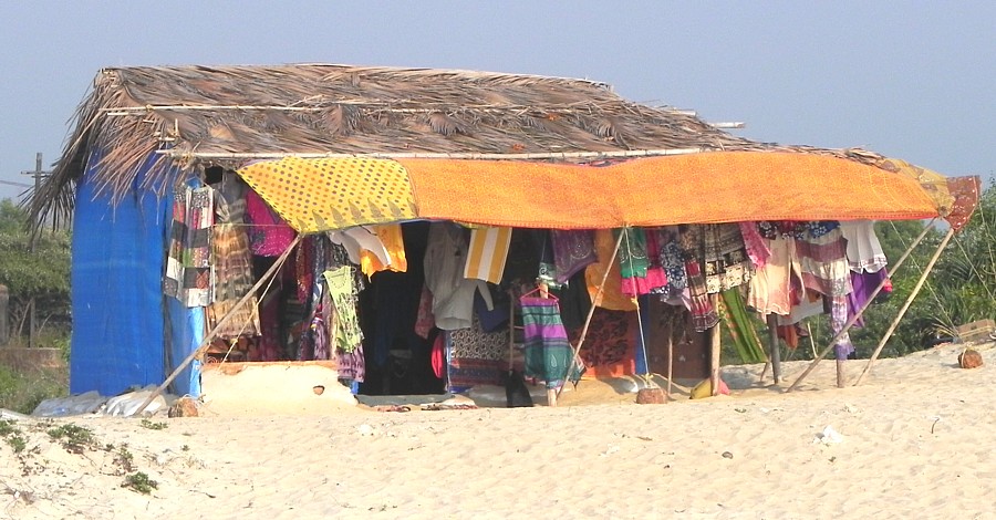 Kiosk on the beach in Goa.