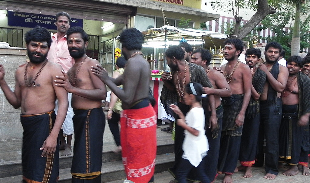 Madurai temple pilgrims.