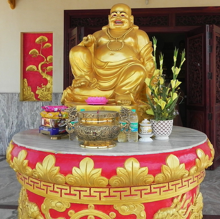 The Buddha from the main hall of the Chinese temple.