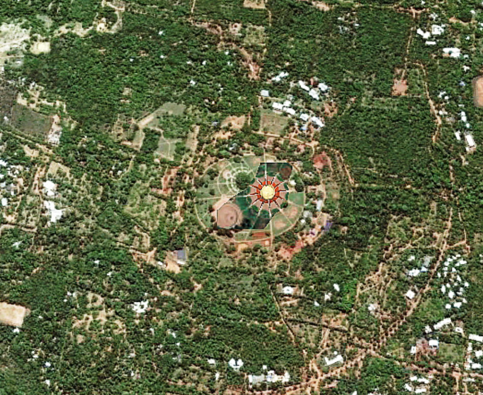 Auroville center.