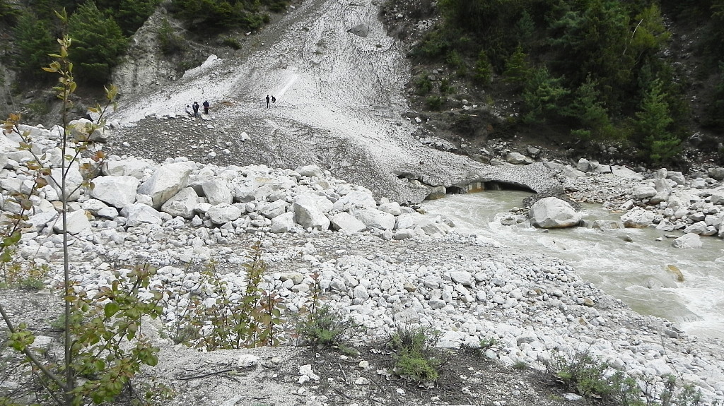 Ice bridge on the Ganges.