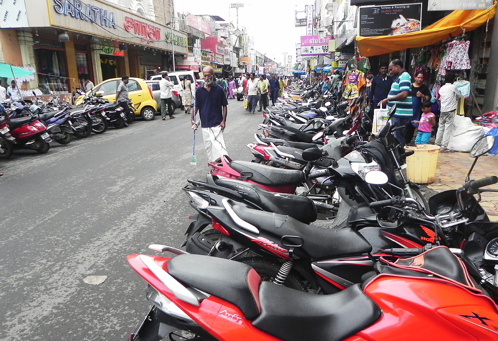 a main street of Pondicherry.