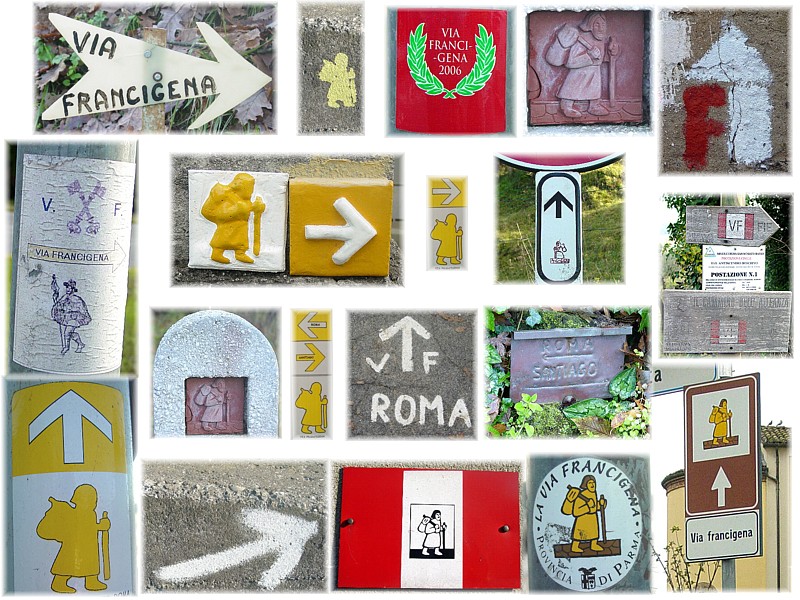 Via Francigena marking signs